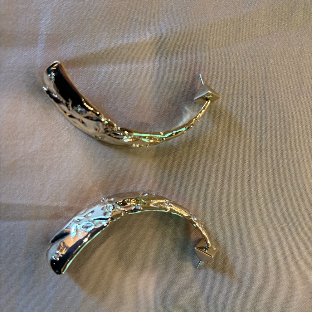 Alexis Bittar Elegant Silver Hoops